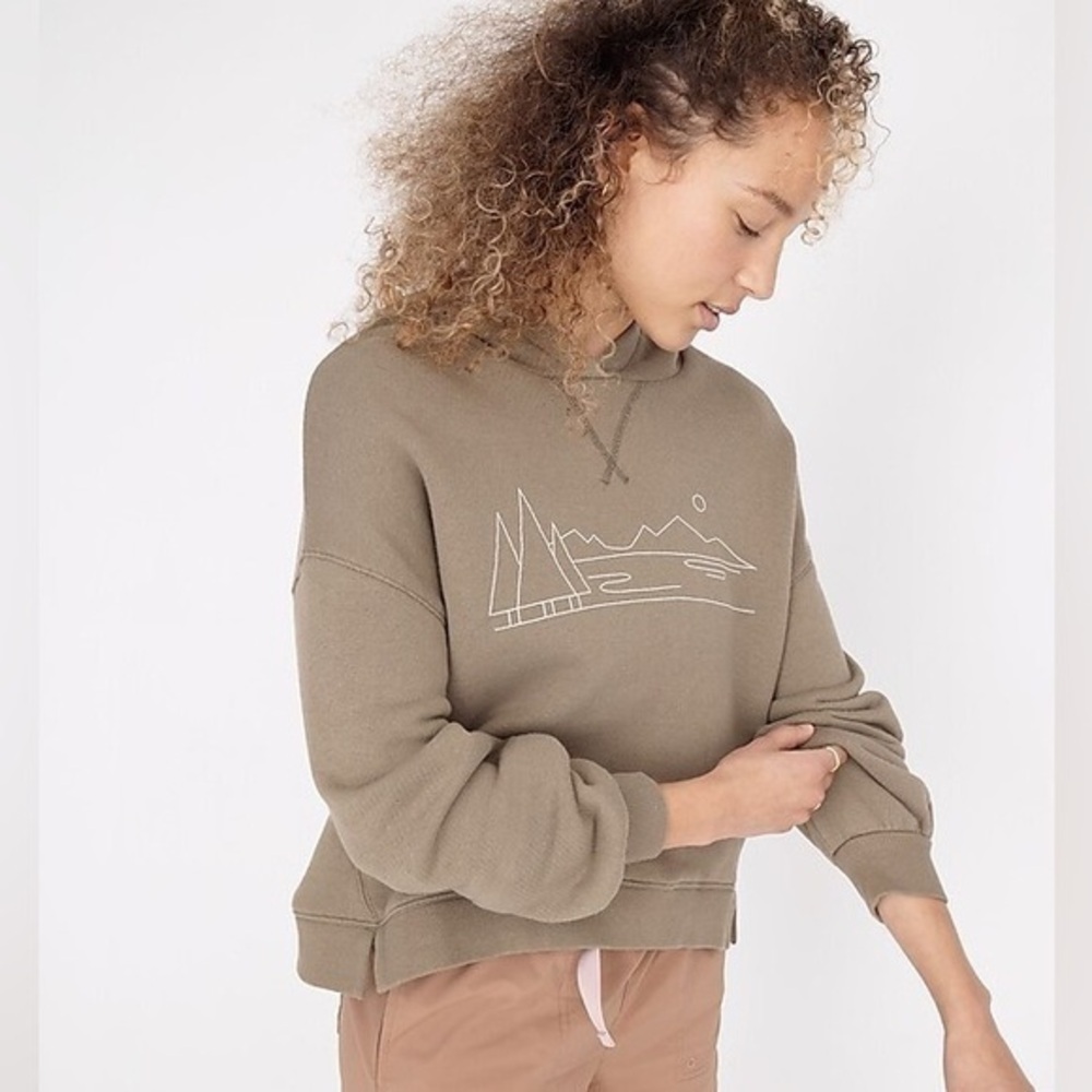 Madewell MWL Airyterry Hikerscape Hoodie Sweatshirt